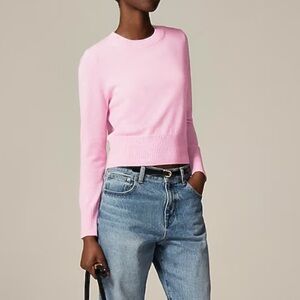 J. Crew cropped crewneck cashmere sweater